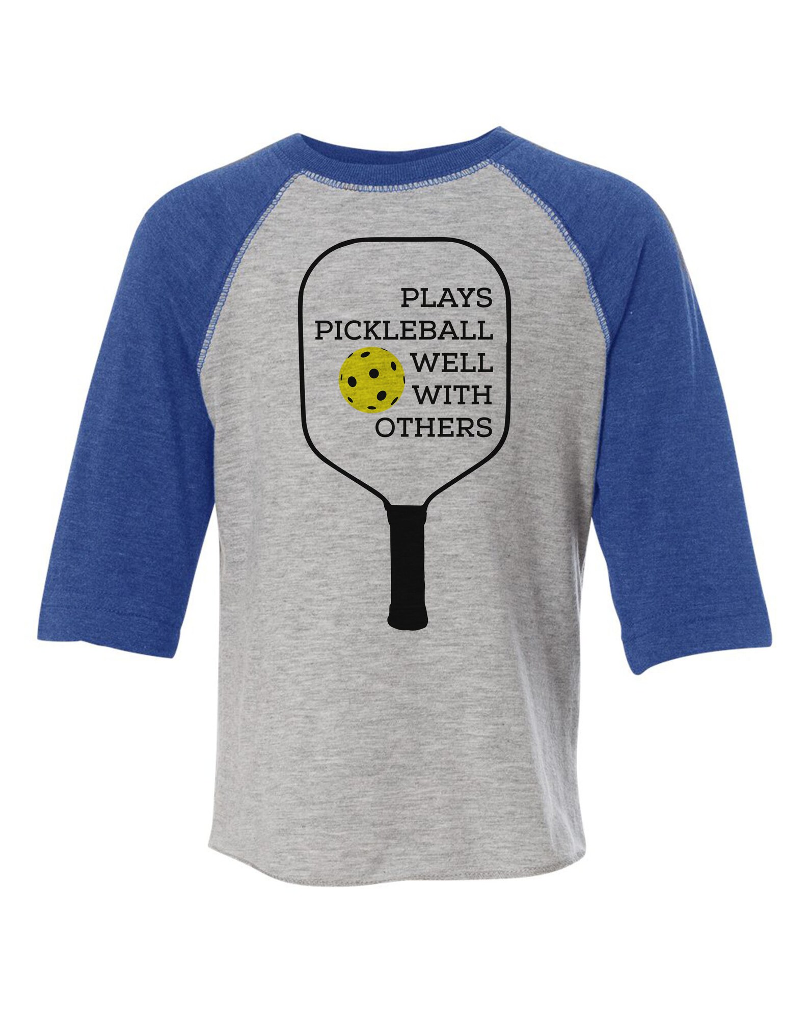 Pickleball Toddler Shirt PLAYS PICKLEBALL Well With OTHERS Etsy