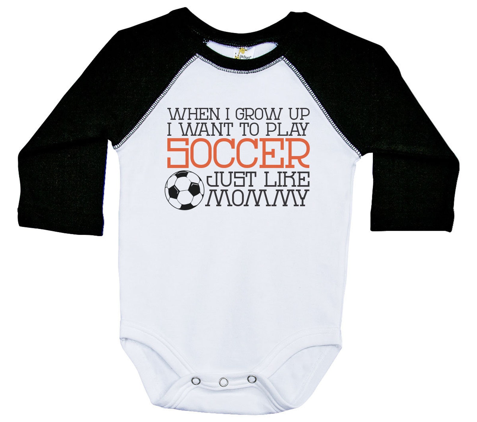 Soccer Onesie WHEN I Grow up SOCCER Like MOMMY Long Sleeve Etsy