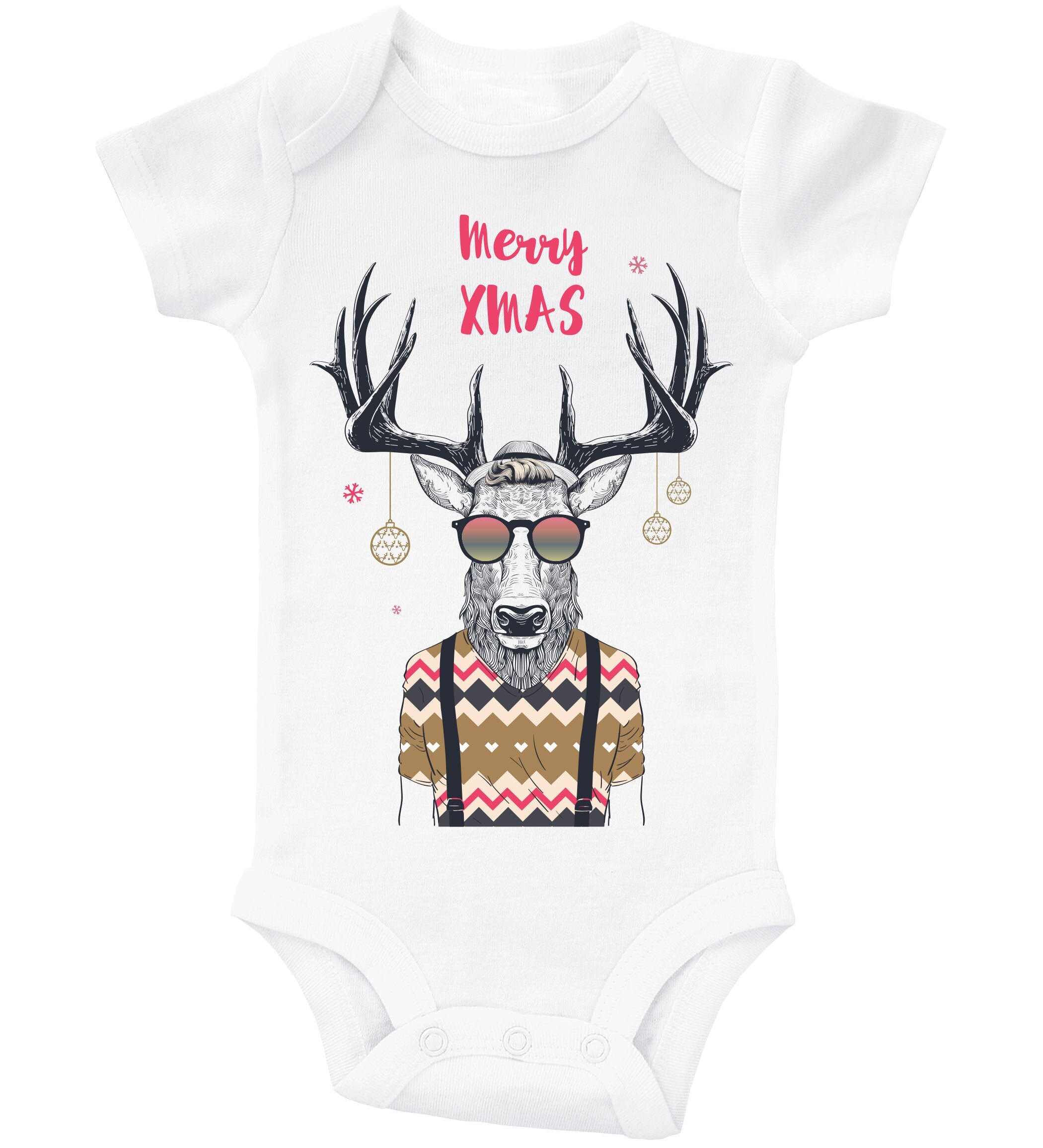 Christmas Onesie CHRISTMAS DEER Reindeer Onesie Baby | Etsy