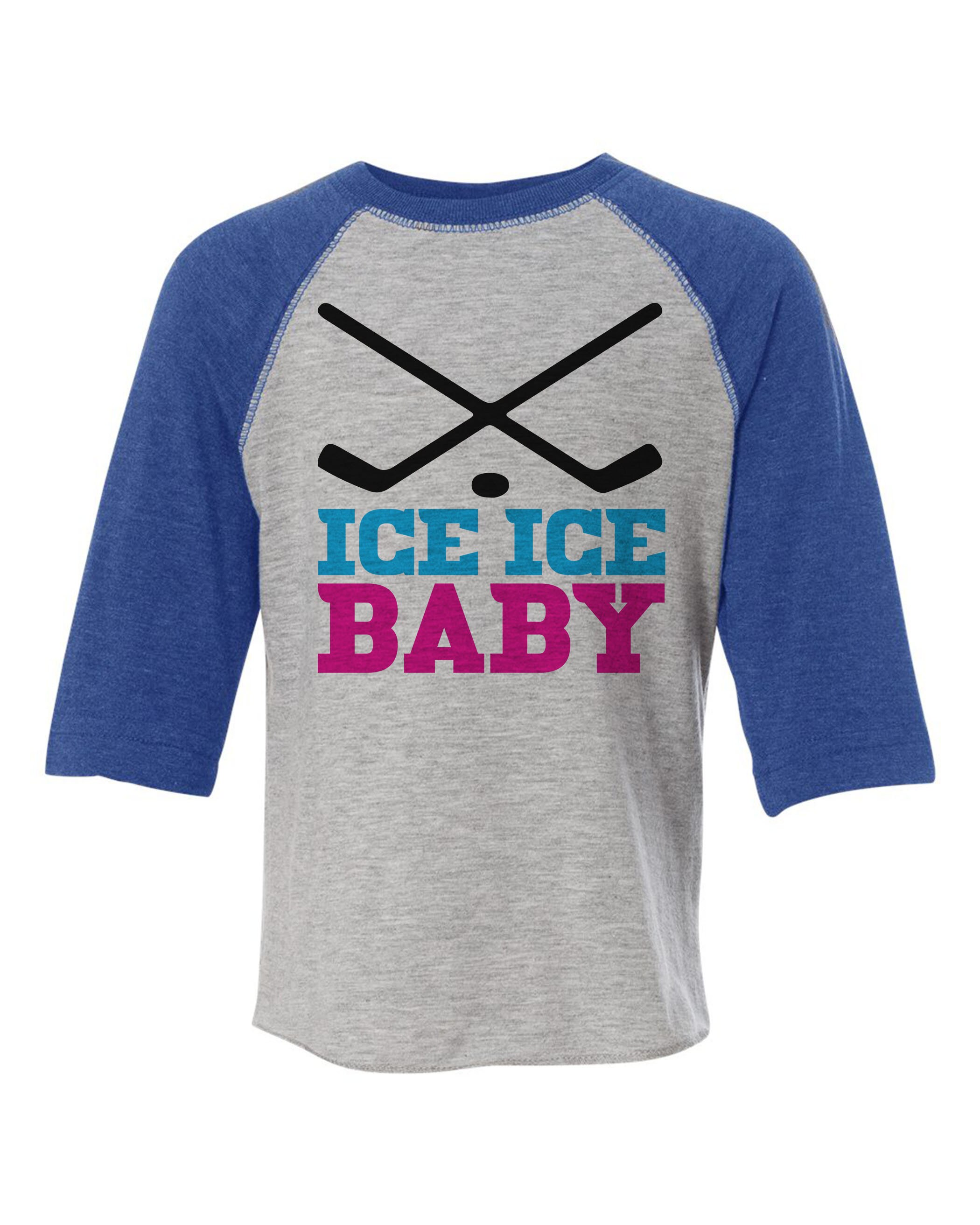 Hockey Toddler Shirt ICE ICE BABY Girls Pink Ice Hockey Etsy