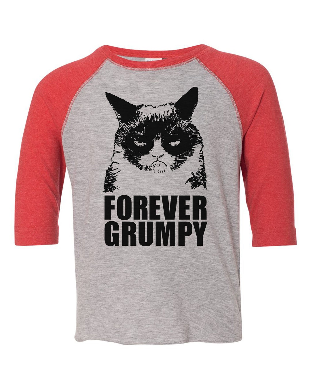 Funny Toddler Shirt FOREVER GRUMPY Kids Raglan Tee 3 Etsy