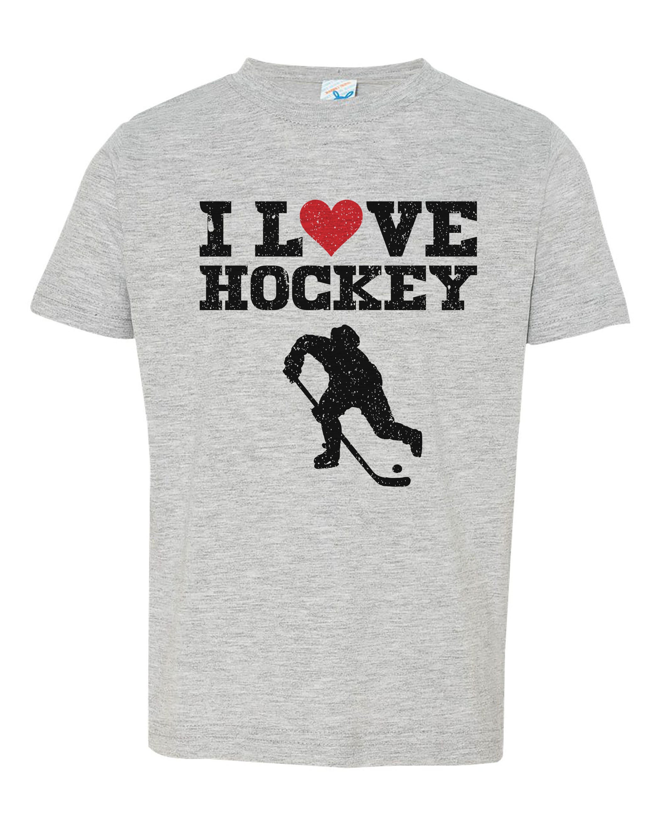 Hockey Toddler Shirt I LOVE HOCKEY Short Sleeve Toddler Etsy