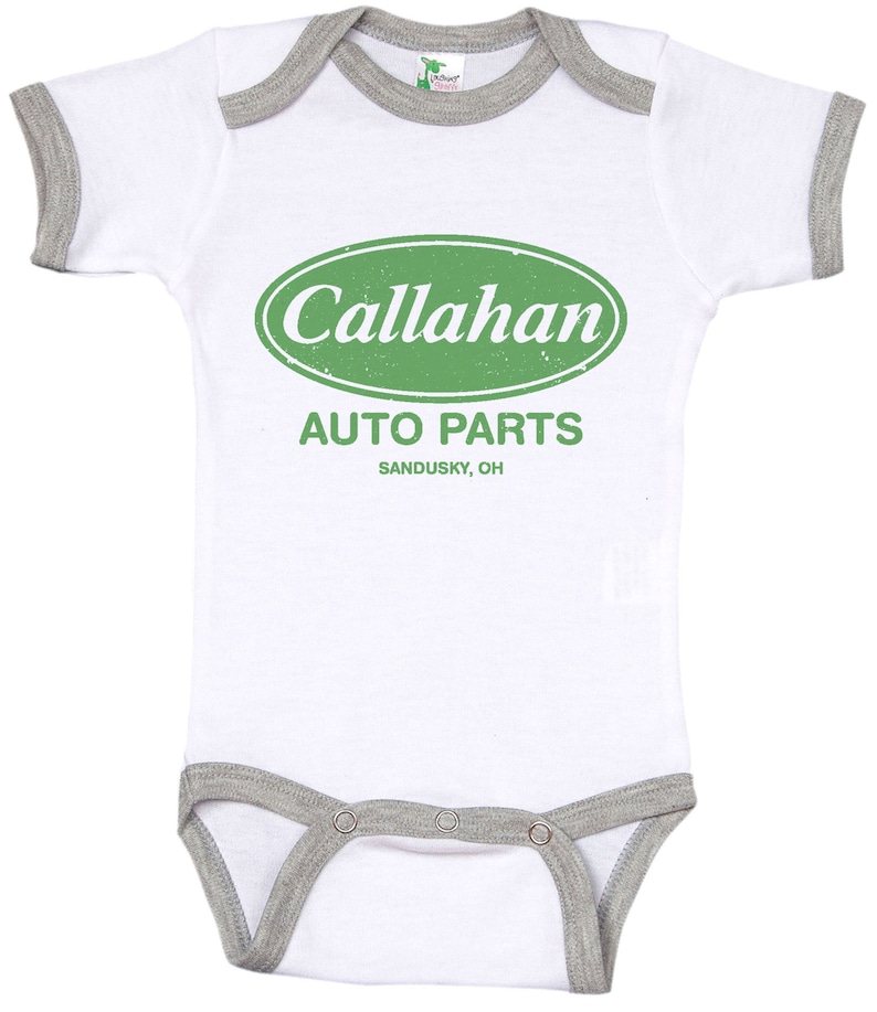 Baby Onesie Onesie For Babies CALLAHAN AUTO PARTS Short Sleeve Onesie Funny Onesie Baby Shower Gift For Baby Funny Ringer Onesie