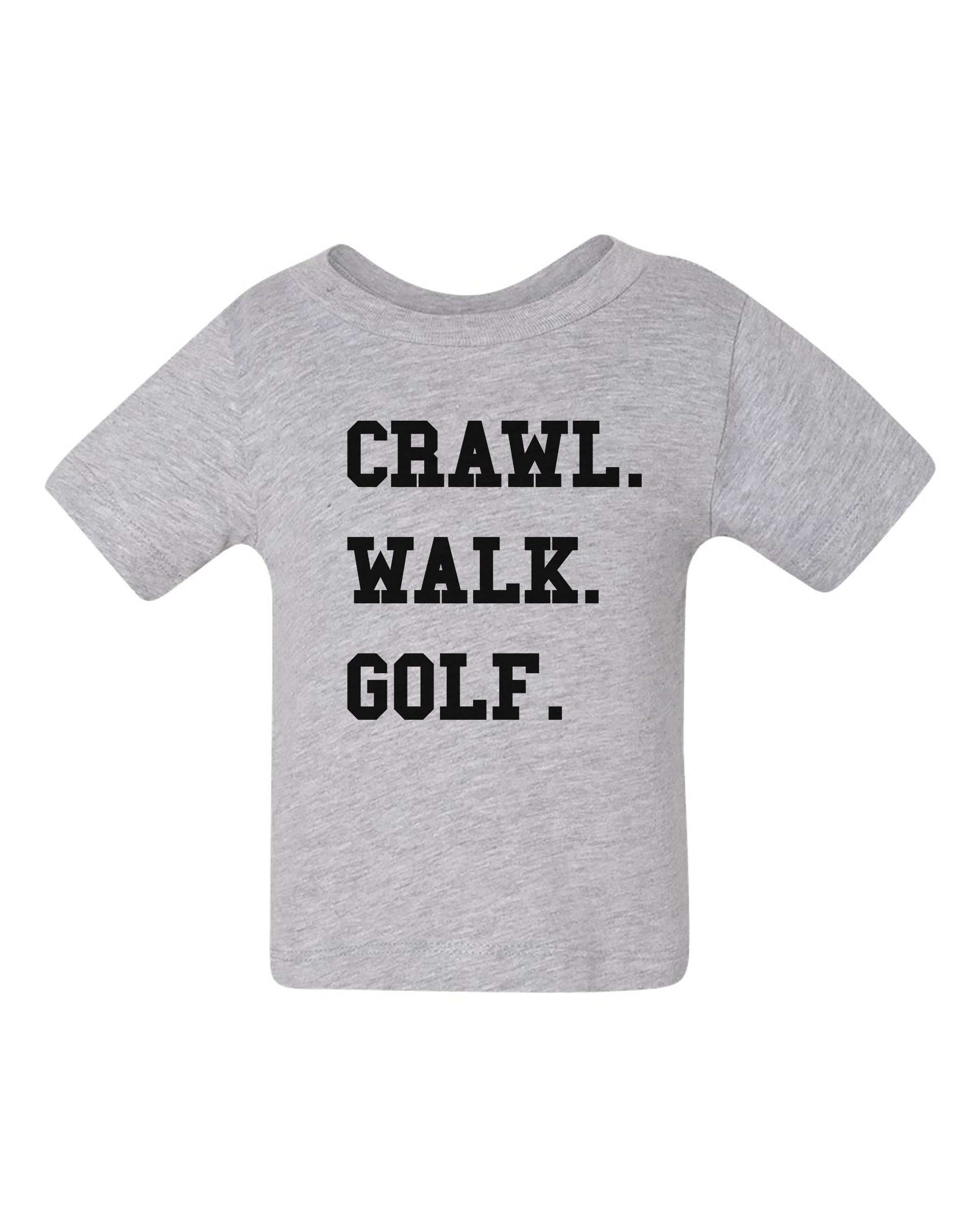 Funny Golf Baby Shirt CRAWL WALK GOLF Baby Gift Baby Etsy