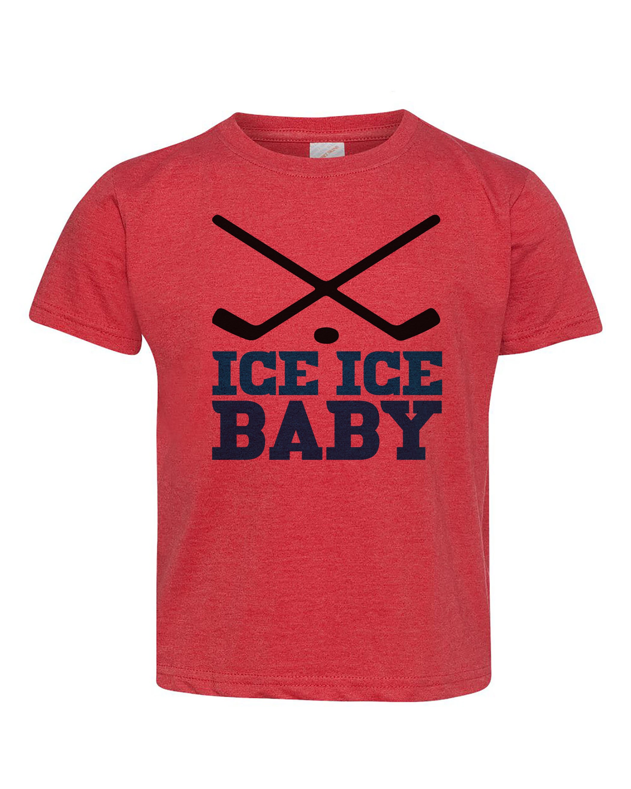 Hockey Toddler Shirt ICE ICE BABY Short Sleeve Crew Neck Etsy