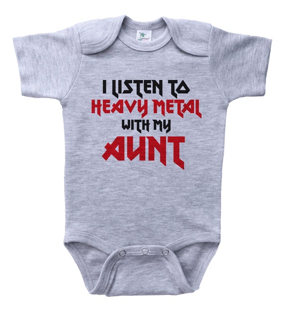 Tante Onesie I LISTEN To Heavy Metal with my AUNT Baby | Etsy Österreich
