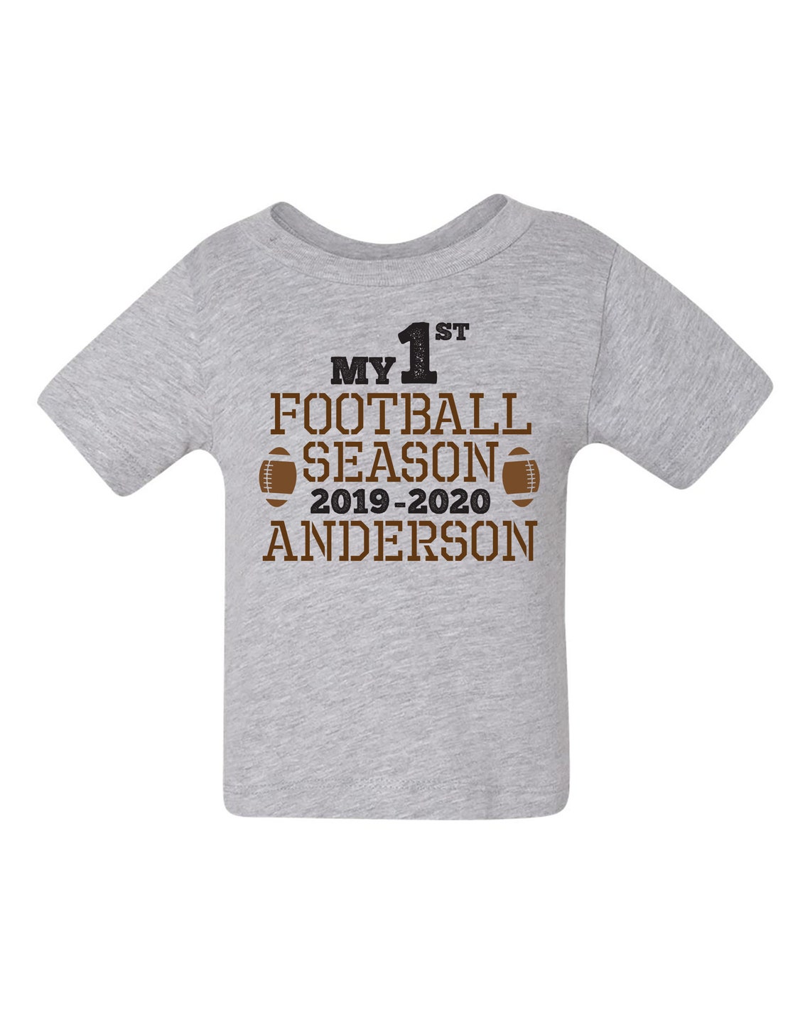 Custom Football Baby Shirt My FIRST FOOTBALL SEASON Custom Etsy