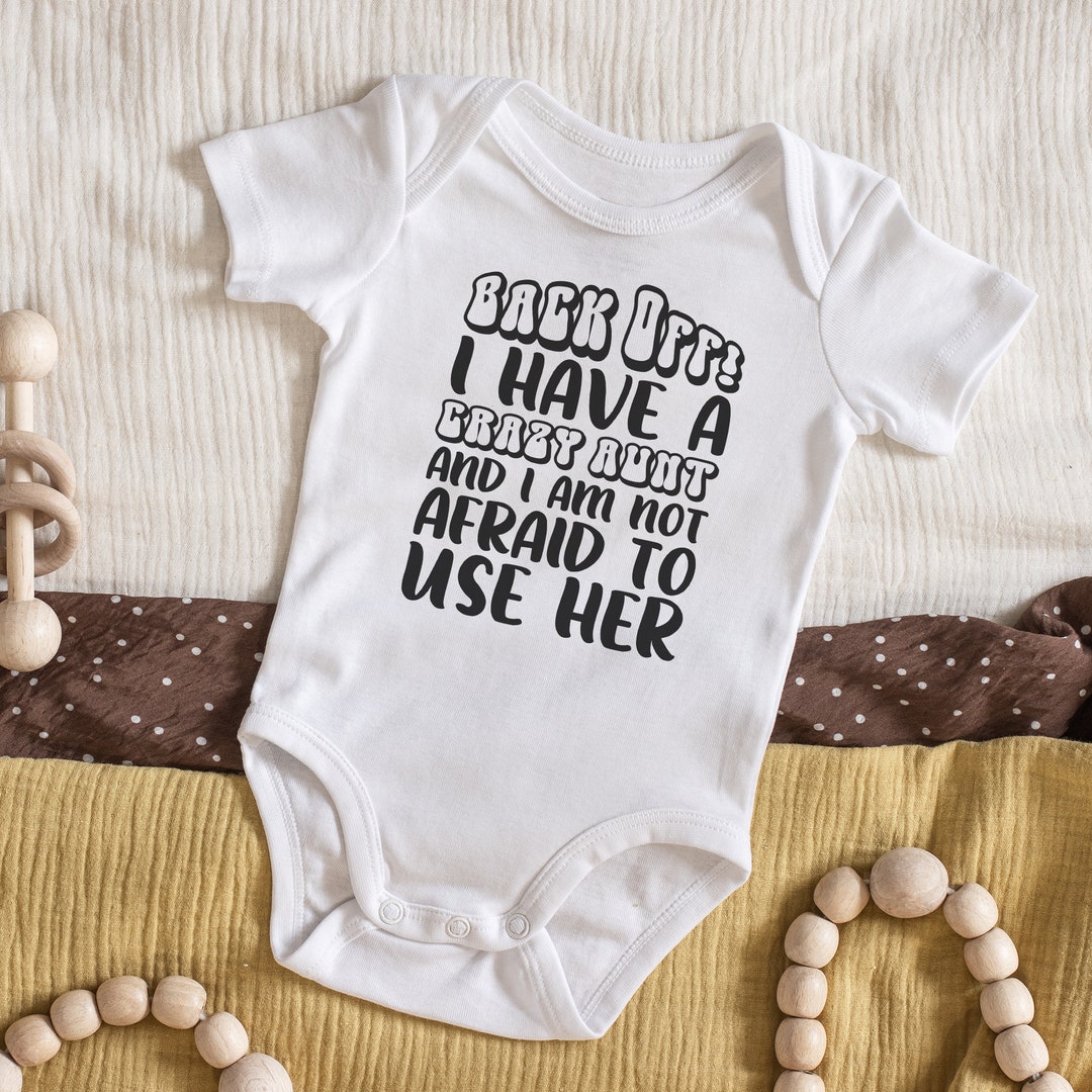 Funny Aunt Onesie Crazy Aunt Auntie Baby Bodysuit Baby Shower Gift Funny Aunt Onesie Crazy Aunt Auntie Baby Bodysuit Baby Shower Gift
