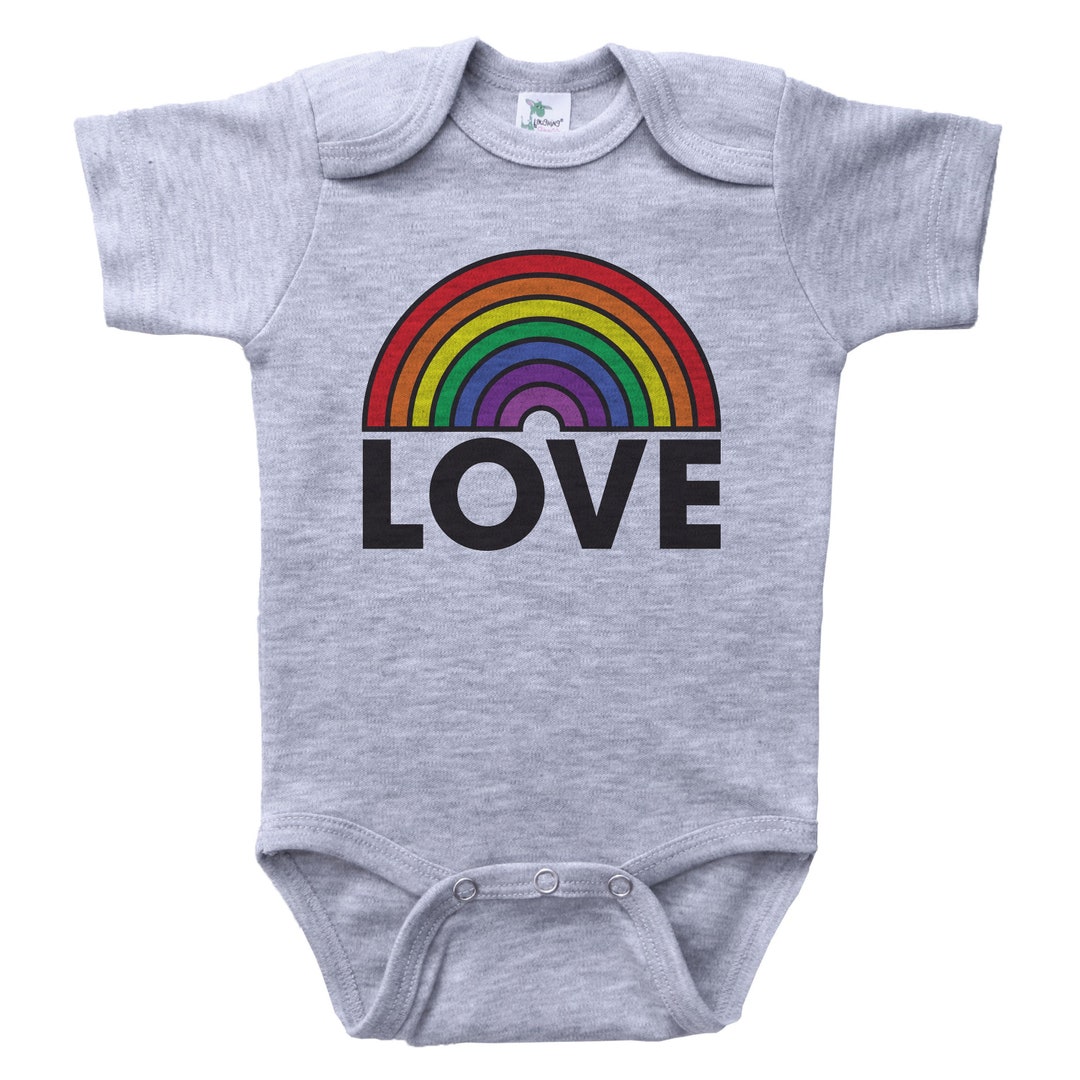 Gay Pride Onesie® LOVE Rainbow Baby Bodysuit Baby Shower - Etsy