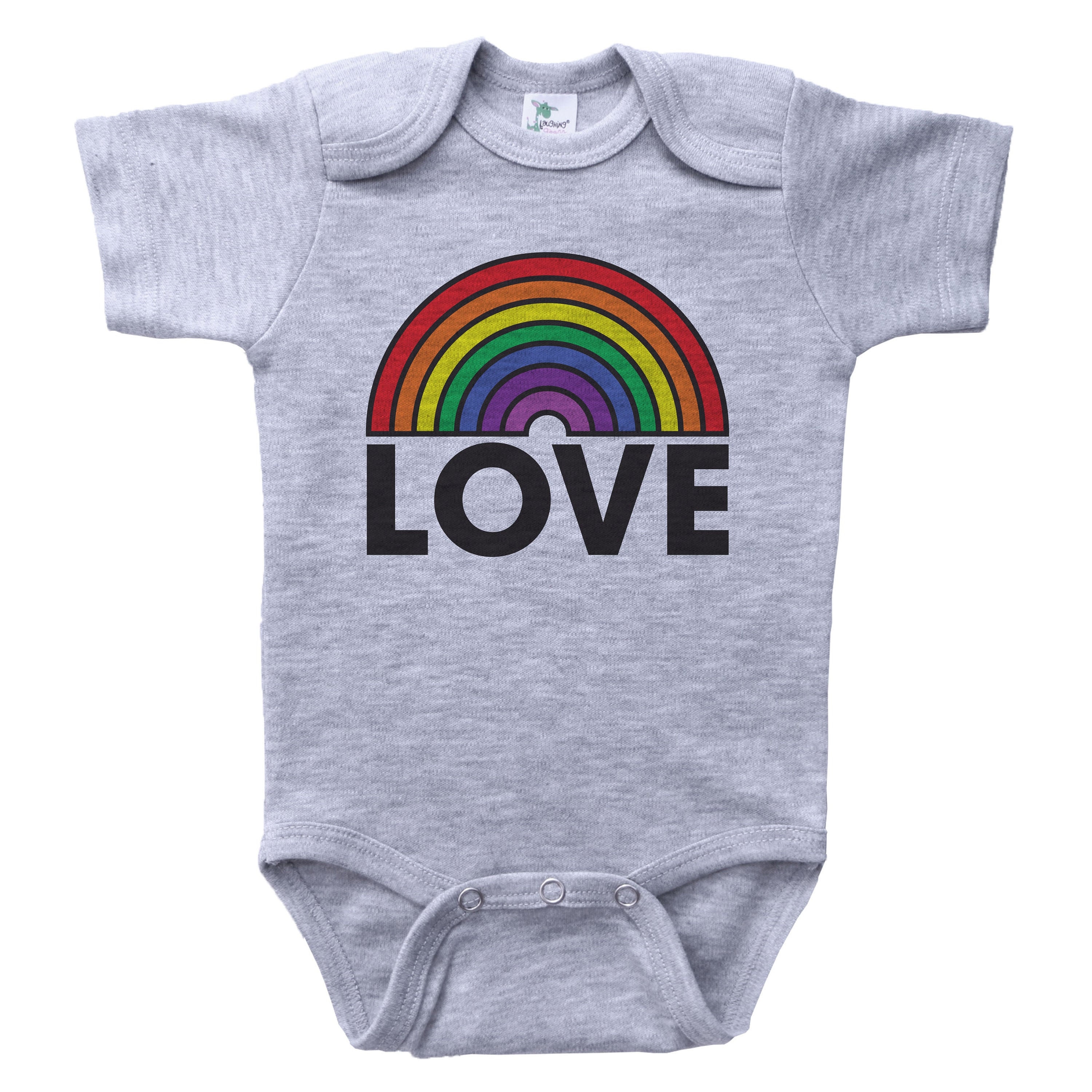 Gay Pride Onesie LOVE Rainbow Baby Bodysuit Baby Shower | Etsy