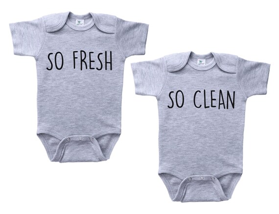 Funny twin sales baby clothes