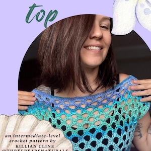 The Mermaid Top Crochet Pattern | digital download pdf | PATTERN ONLY Crochet shirt