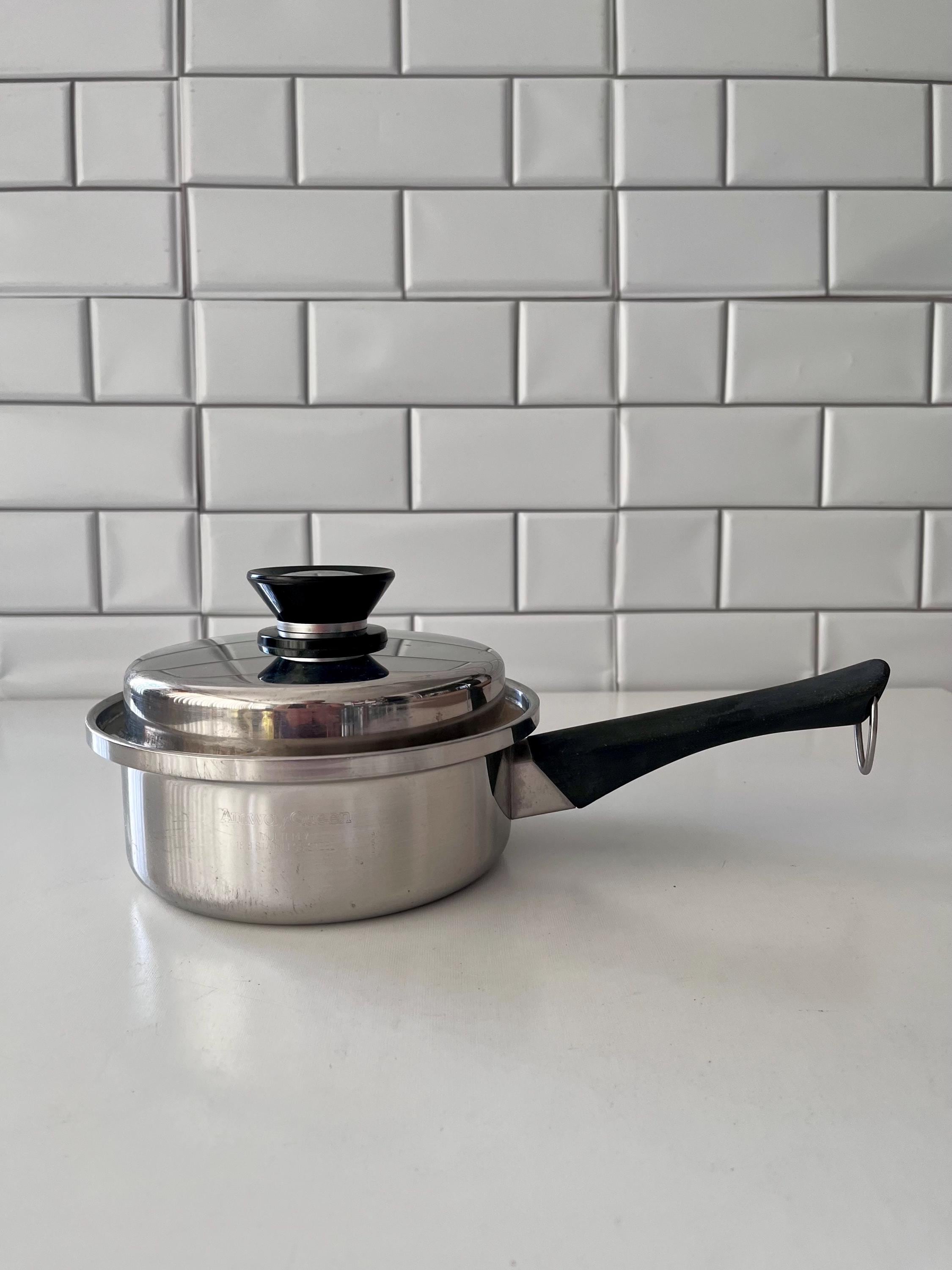 Vintage Amway Queen Stainless Steel Cookware Set, Mid Century