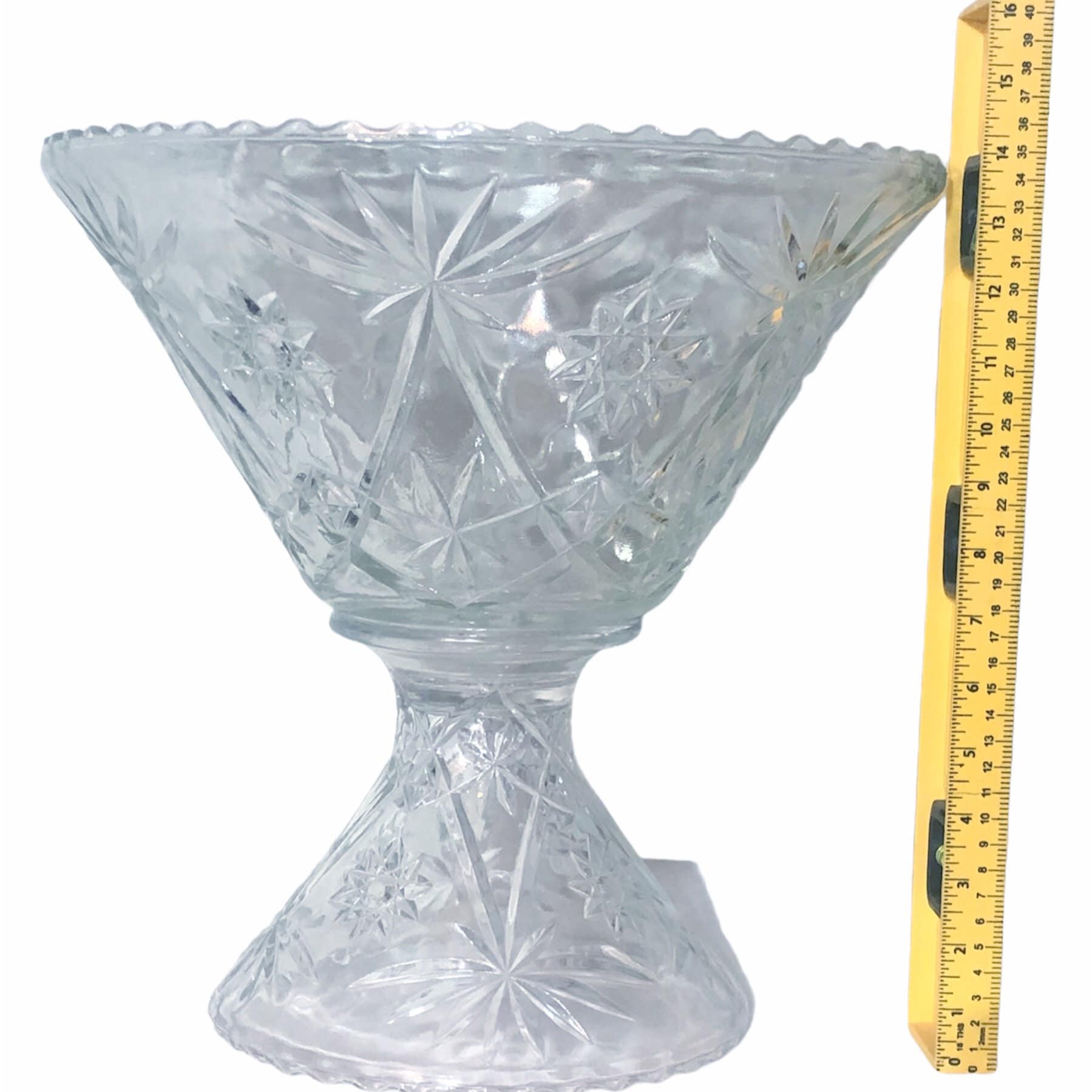 Early American Prescut Crystal Punch Bowl Set. Tazón de Etsy
