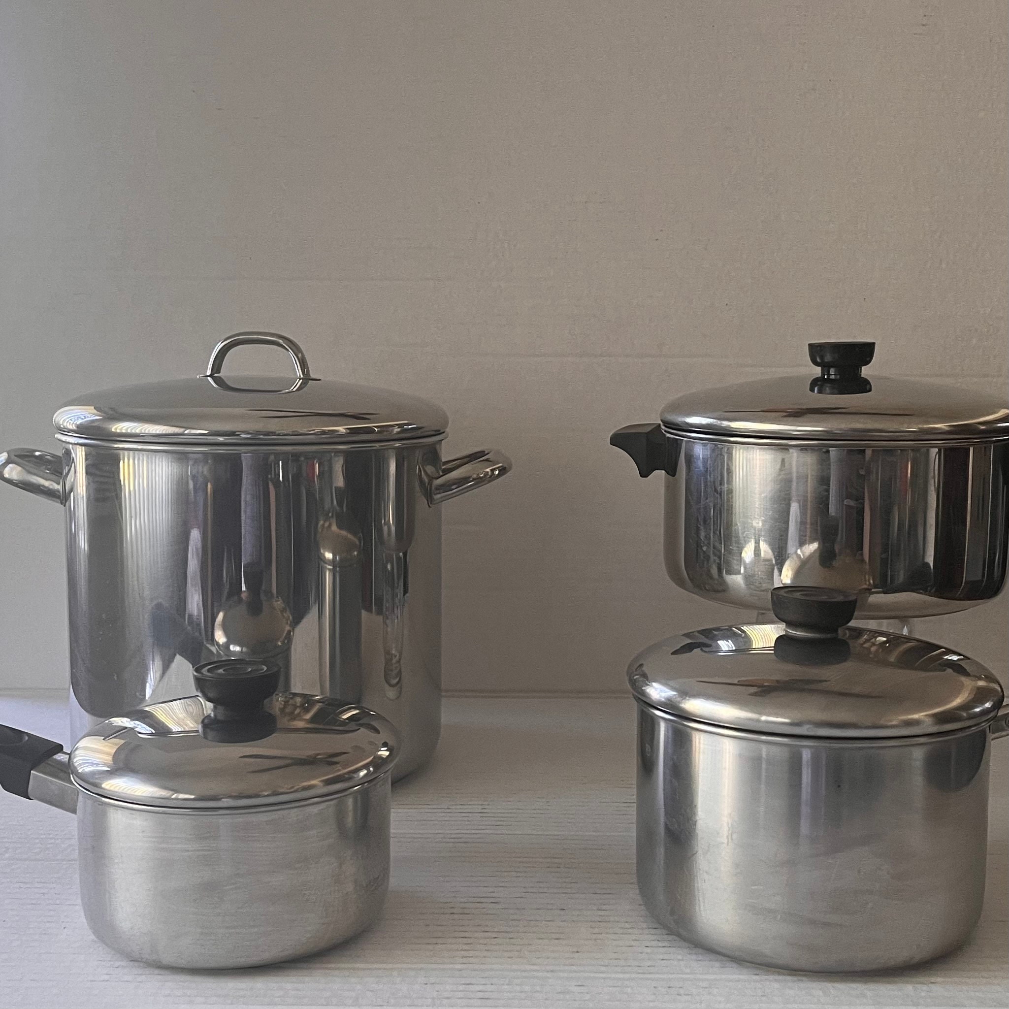 1801 Revere Ware Pans, Stainless Steel Copper Core Cookware, 1801 Stockpot, Revere Ware Copper