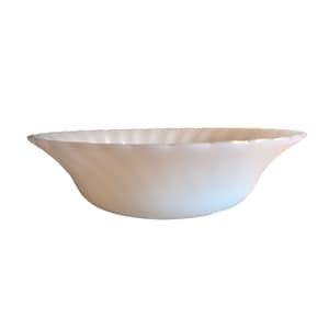 Fire King Swirl Bowl, Milk White Vegetable Bowl, Fire King Ovenware, Dinnerware, Vintage Serveware