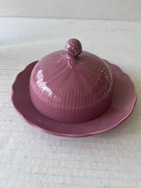 Vintage Mikasa English Rose, Bead Plate, Butter Dish, Spring FT