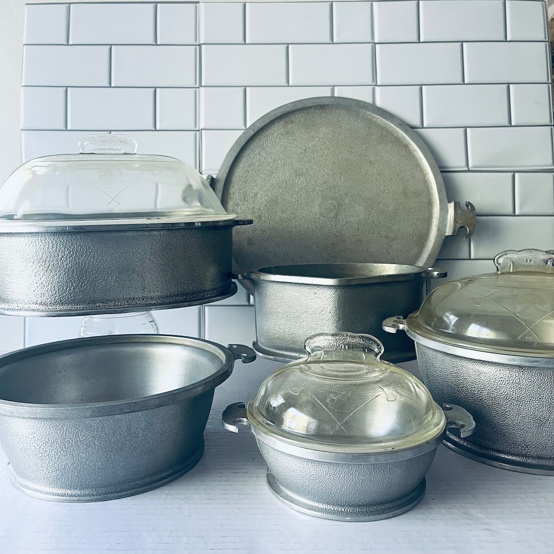 Guardian Service Cookware, Vintage Hammered Aluminum Pots, Collectible