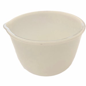 Vintage Glasbake, 20-CJ Sunbeam Bowl, Milk White Glass Mixing Bowl, Mixer Replacement Bowl