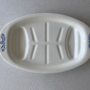 Vintage Corning Ware, Blue Cornflower, Milk White Glass Ovenware, Loaf Pan, Bake Broil, Tray, Pie Plate, Roaster, Plate, Corning Bakeware P-19 Platter