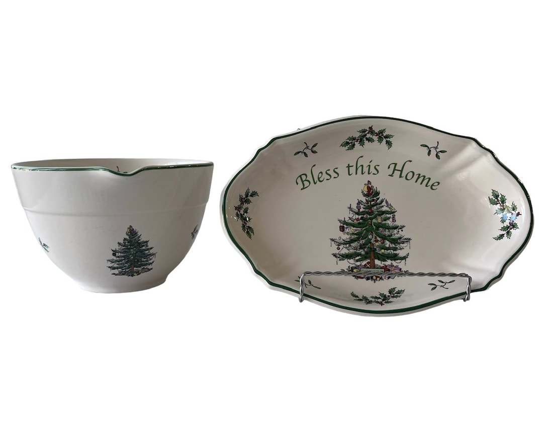 Spode Christmas Tree Porcelain Bowl - 2024 Collector Holiday Serving Bowl For Snacks & Soups