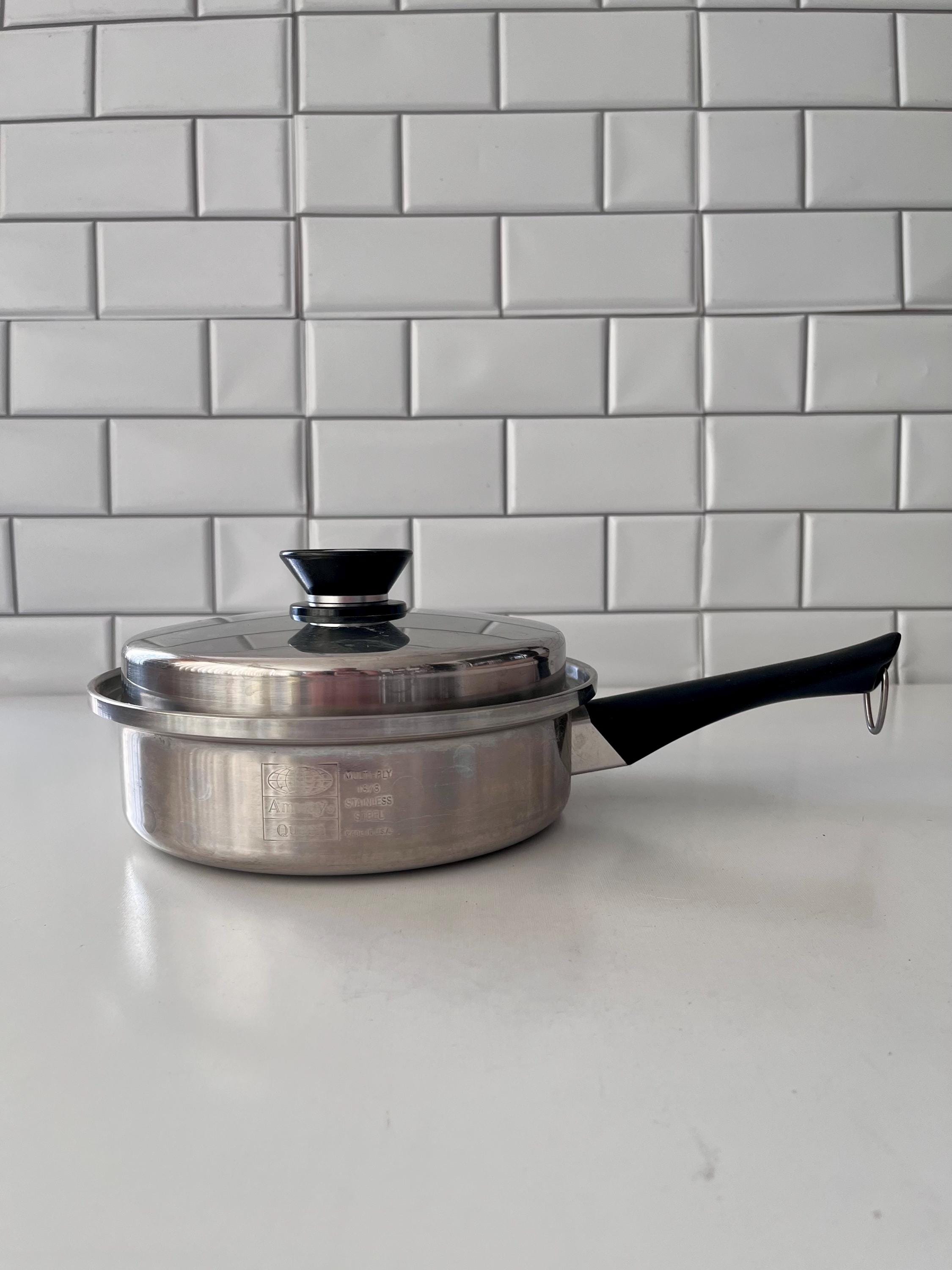 Vintage Amway Queen Stainless Steel Cookware Set, Mid Century