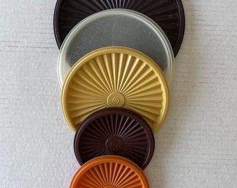 Vintage Tupperware Servalier Lids, 808, 812, 228, 1205, Round Replacement Insta seals, Snackeeper, Millionaire Line Tupper Seal Tupperware