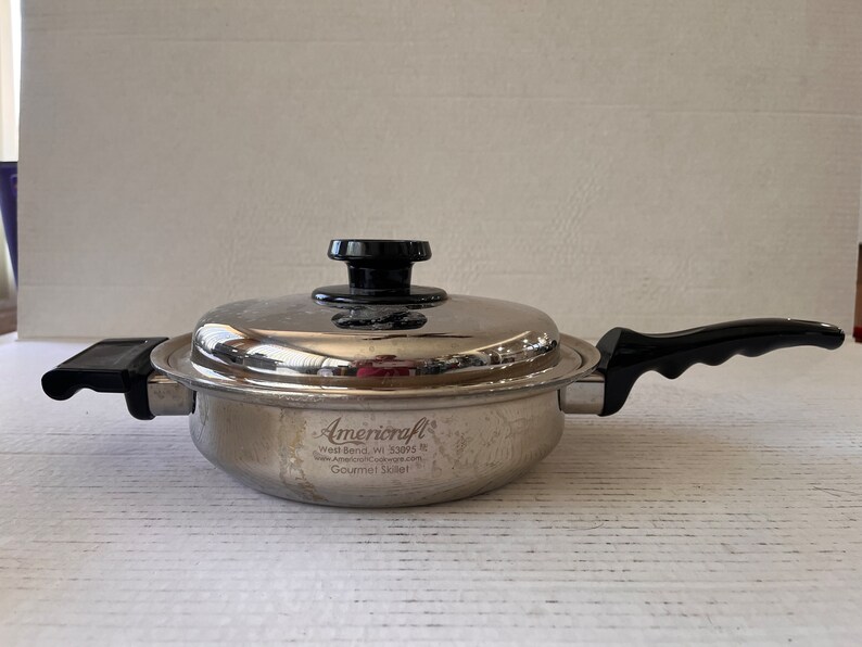 Vintage Kitchen Craft by West Bend, Americraft Cookware, Stainless Steel Saucepan, USA Cookware