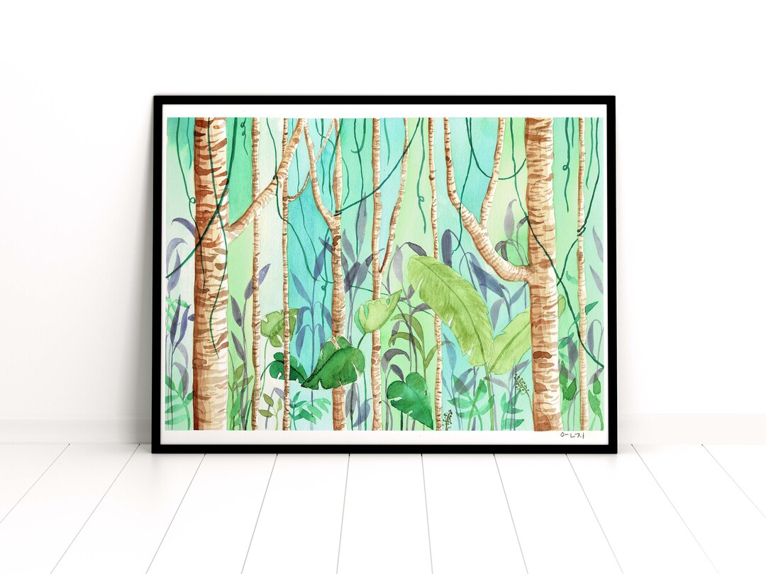 Jungle Print, Jungle Wall Art, Printable Wall Art, Home Decor, Living