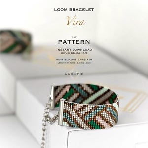 ビーズ織機パターンターコイズ トライバル ビーズ織機