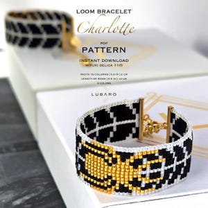 Patrón de pulsera de telaraña: Telar de Halloween, Miyuki Delica (Patrón en PDF) - Charlotte