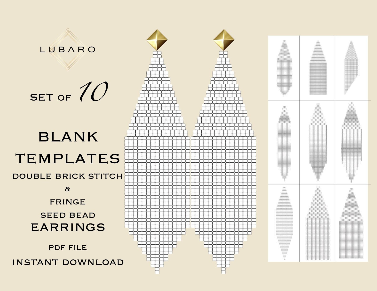 Earring Template Free Printable Brick Stitch Earring Graph Paper Earring Template Free Printable Brick Stitch Earring Graph Paper