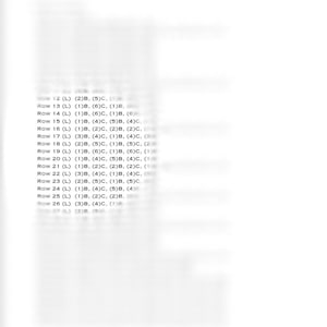 May include: A black and white image of a grid with numbers and letters. The grid is labeled "Row" and each row has a number and a letter. The numbers and letters are in a pattern.