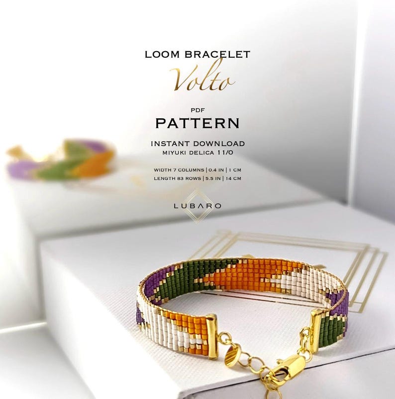 colorful fall bead loom bracelet pattern
