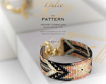 Bead Loom Bracelet Pattern: Native Inspired Delica DIY Jewelry (PDF Pattern) - Dulce