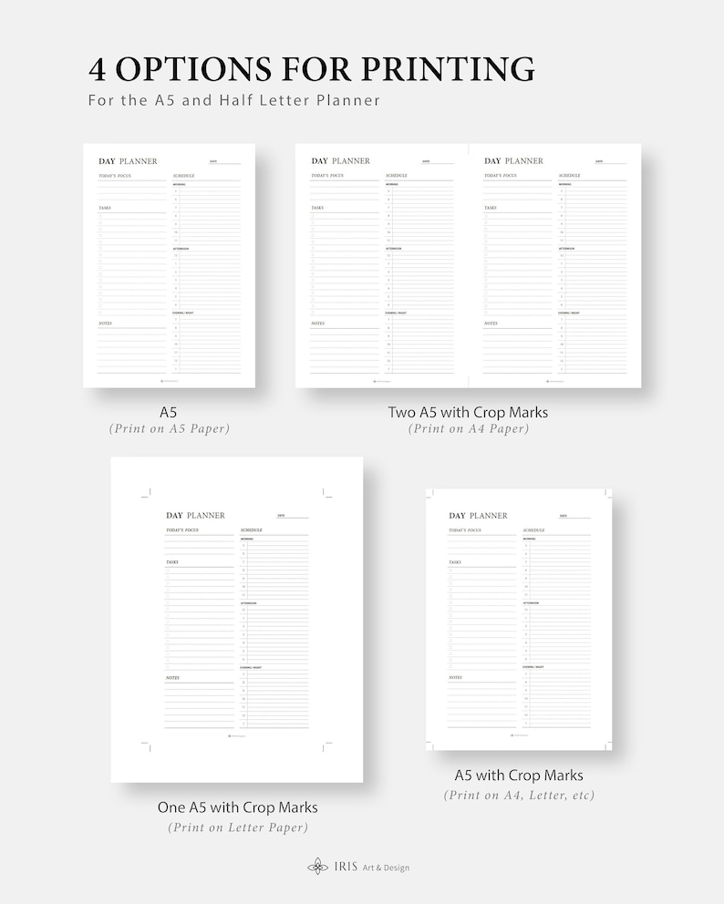 Day Planner Printable Daily Schedule, to Do List Hourly, Halfhourly Daily Planner Day Planner