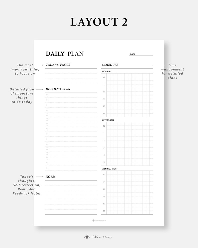 Daily Planner Printable Time Blocking Half Hour Daily Planner Daily ...