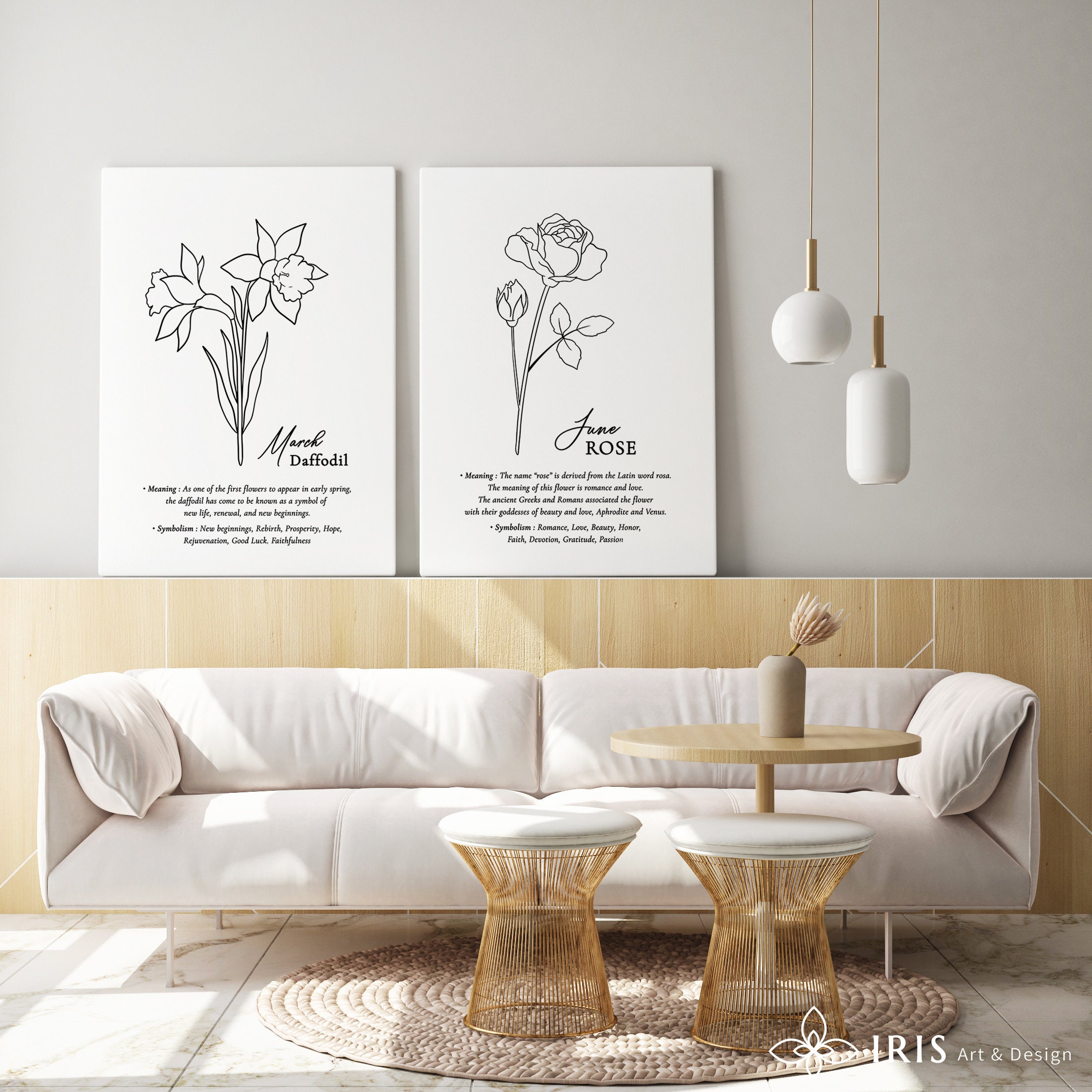 Birth Month Flower Print, Printable Wall Art, June Birth Month, Rose ...