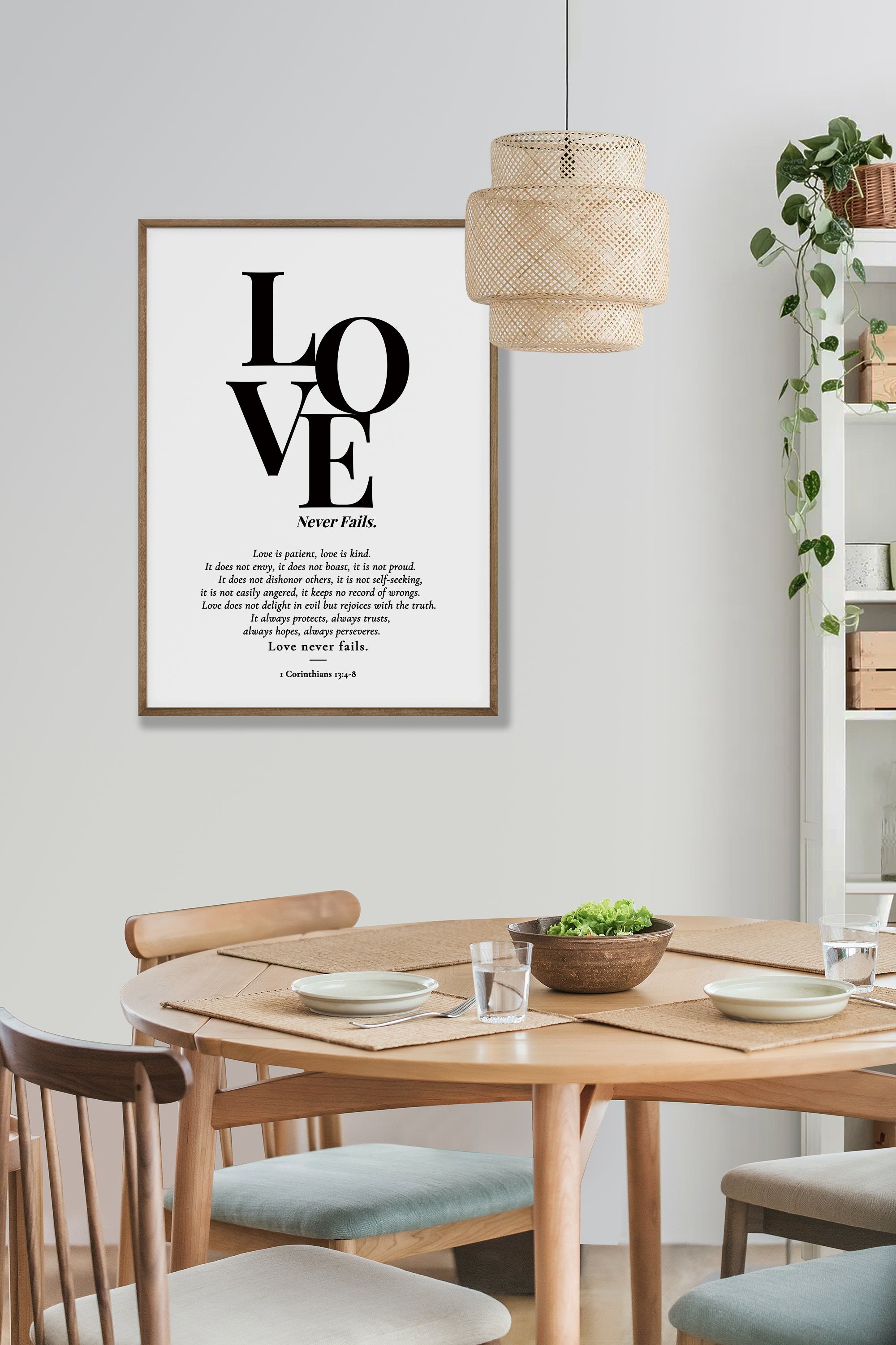 Liebe nie versagt Druck 1 Korinther 13 Wandkunst Liebe Bibel Etsy.de