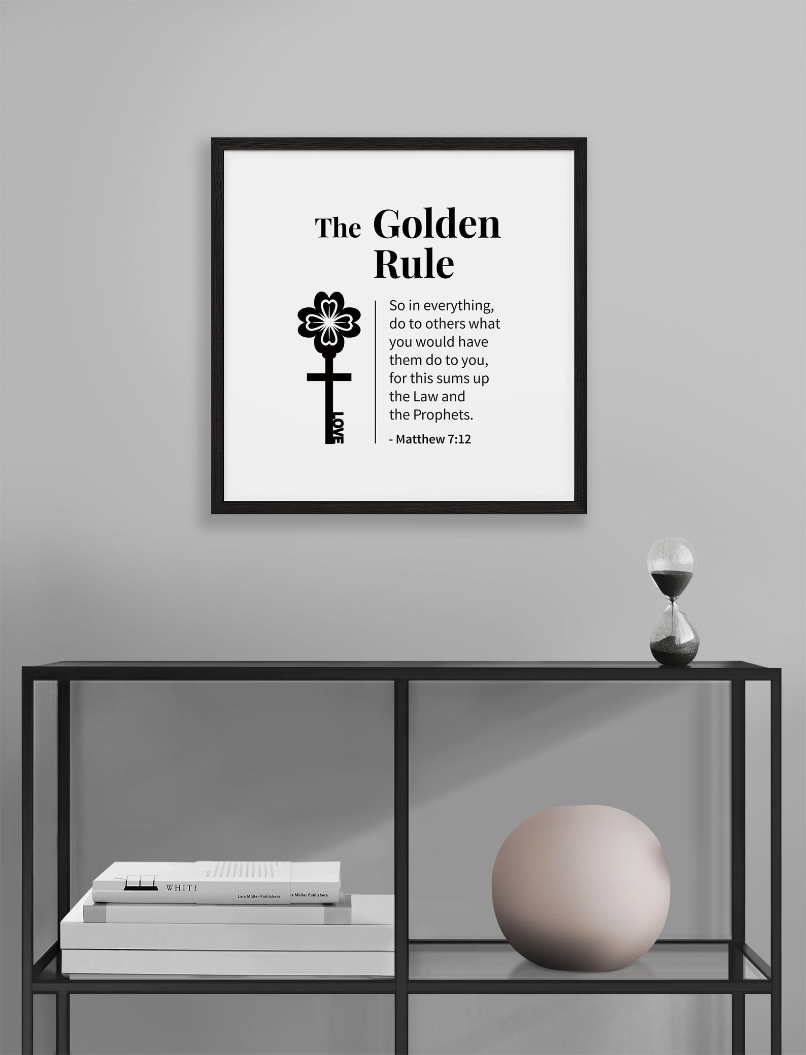 The Golden Rule, Bible Verse Wall Art, Matthew 7 12, Bible Quote Print