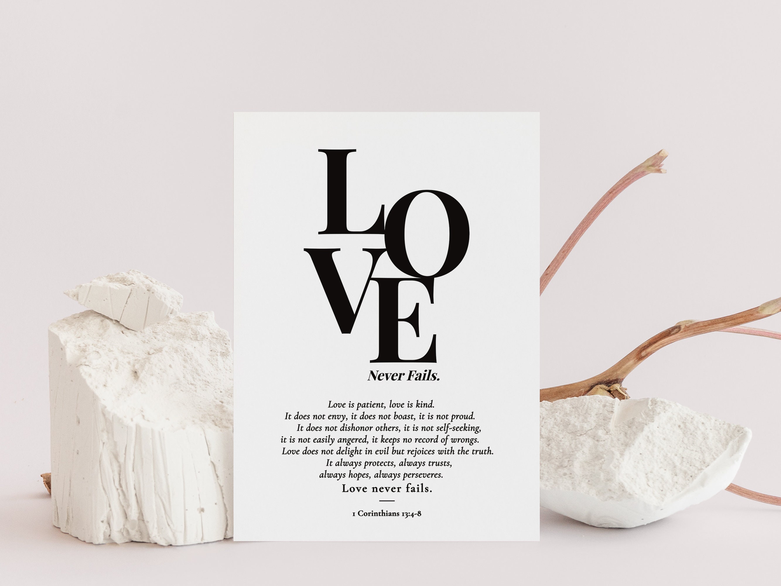 Liebe nie versagt Druck 1 Korinther 13 Wandkunst Liebe Bibel Etsy.de