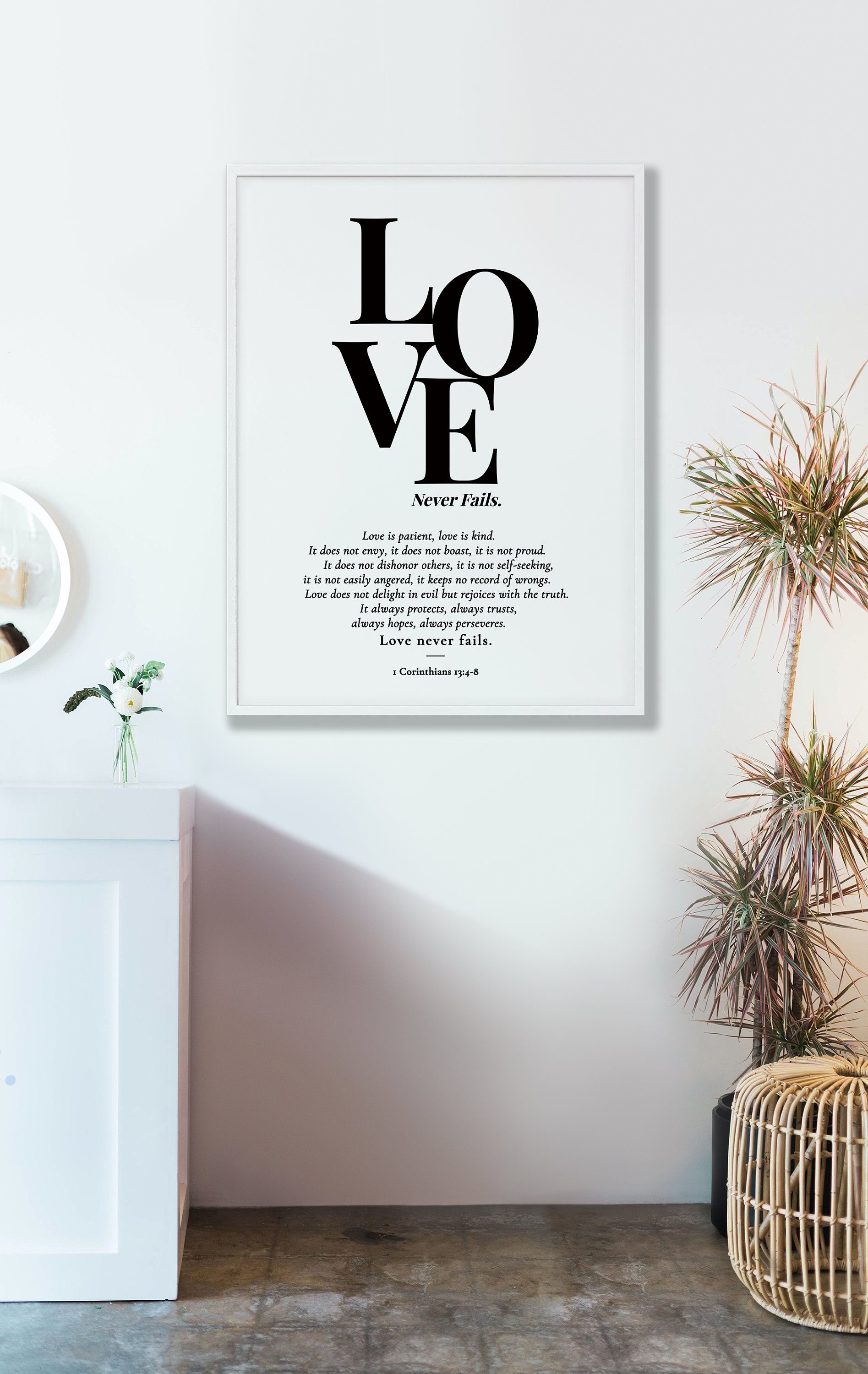 Liebe nie versagt Druck 1 Korinther 13 Wandkunst Liebe Bibel Etsy.de