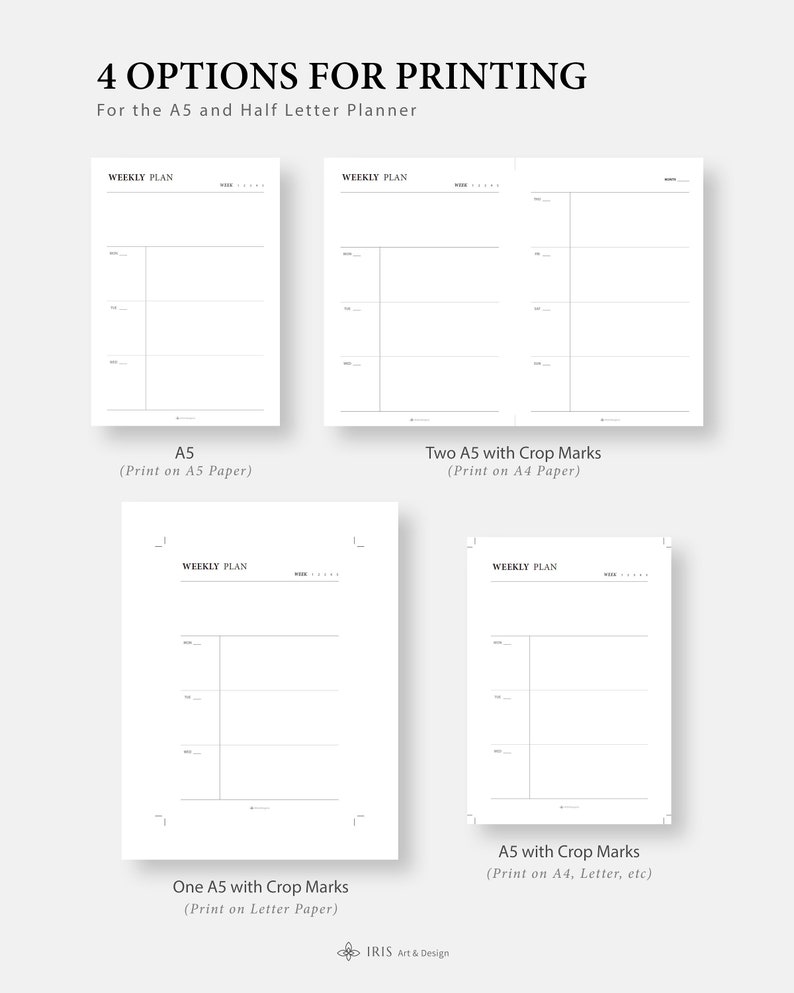 Weekly Planner Printable to Do List Weekly Planner 2 Pages Undated
