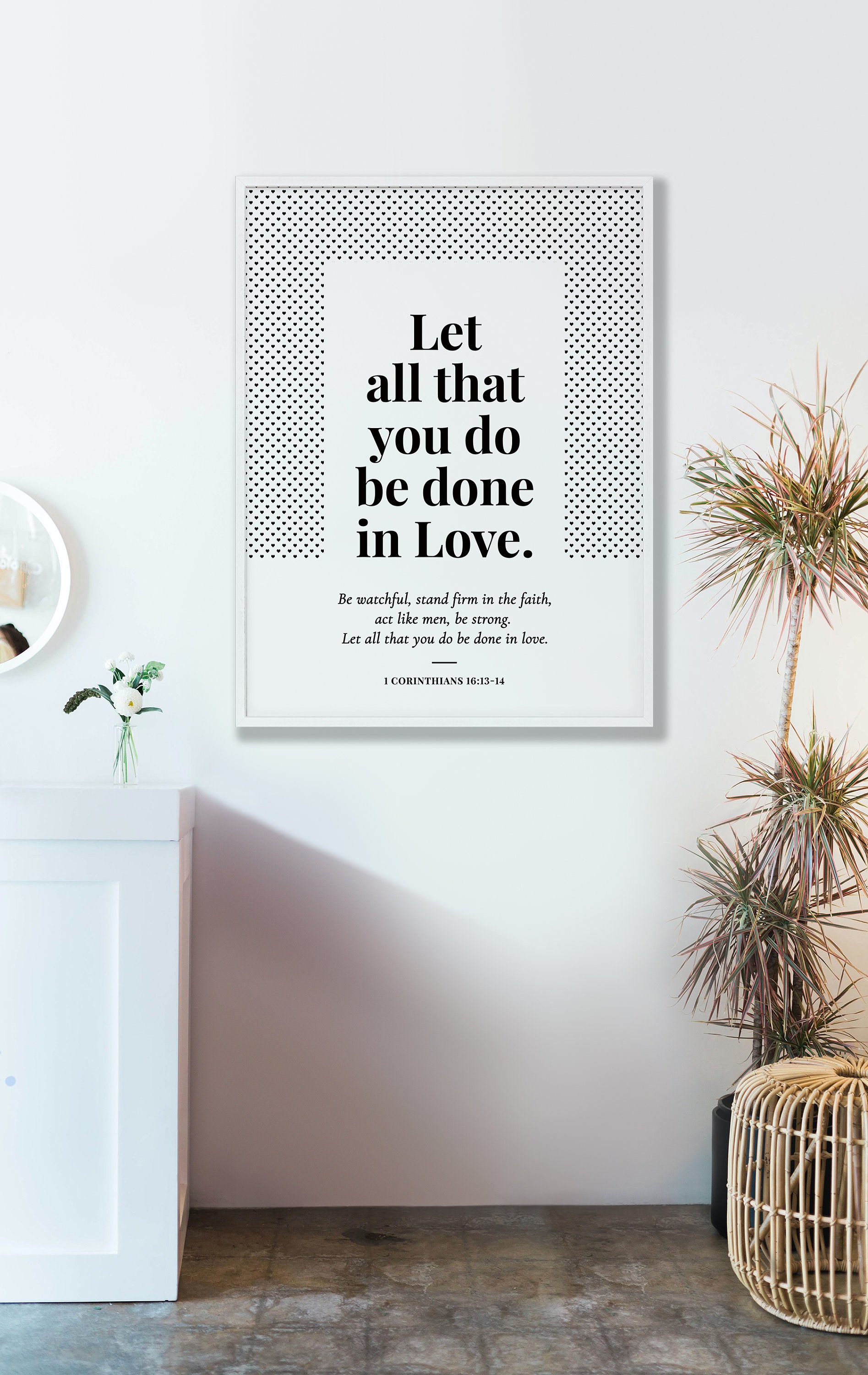 1 Corinthians 16 14 Love Bible Verse Print Love Bible Verse  Etsy