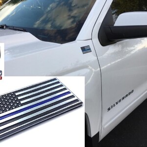 10 Pack Thin Blue Line American Flag Decals - Police Lives Matter Sticker For Car, Truck, SUV - Matte Vinyl USA