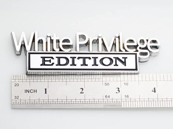 White privilege 2024 car decal