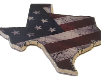 AMERICAN FLAG Texas Emblem Decal Longhorn Badge Stick On Fits Silverado Tahoe F150 Ram Fender Door Tailgate Truck Texas Strong