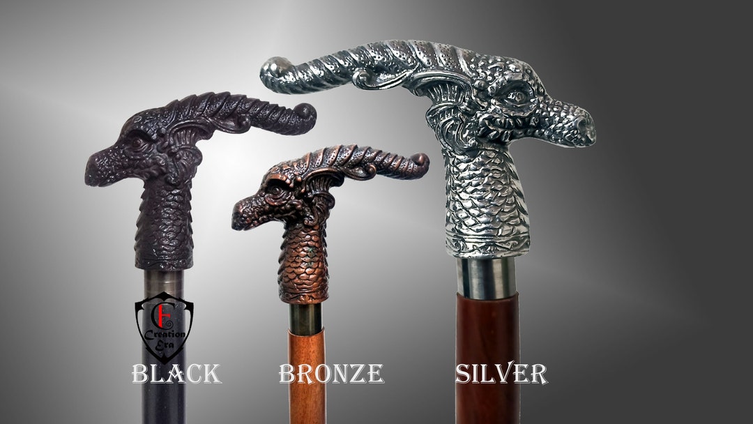 Game of Thrones Antique Dragon Head Designer Stylish Cane Etsy