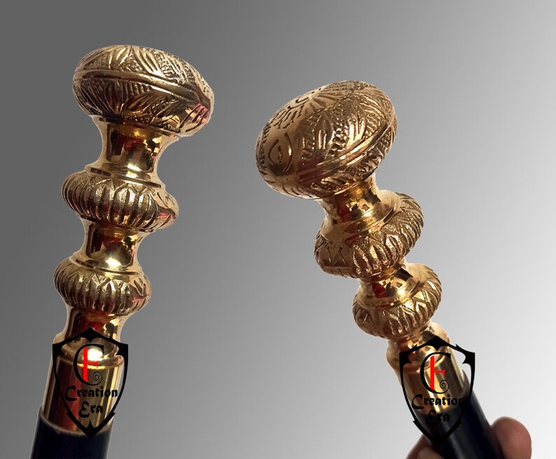 Solid Brass Walking Stick Cane Handle Traditional 5 Long Etsy
