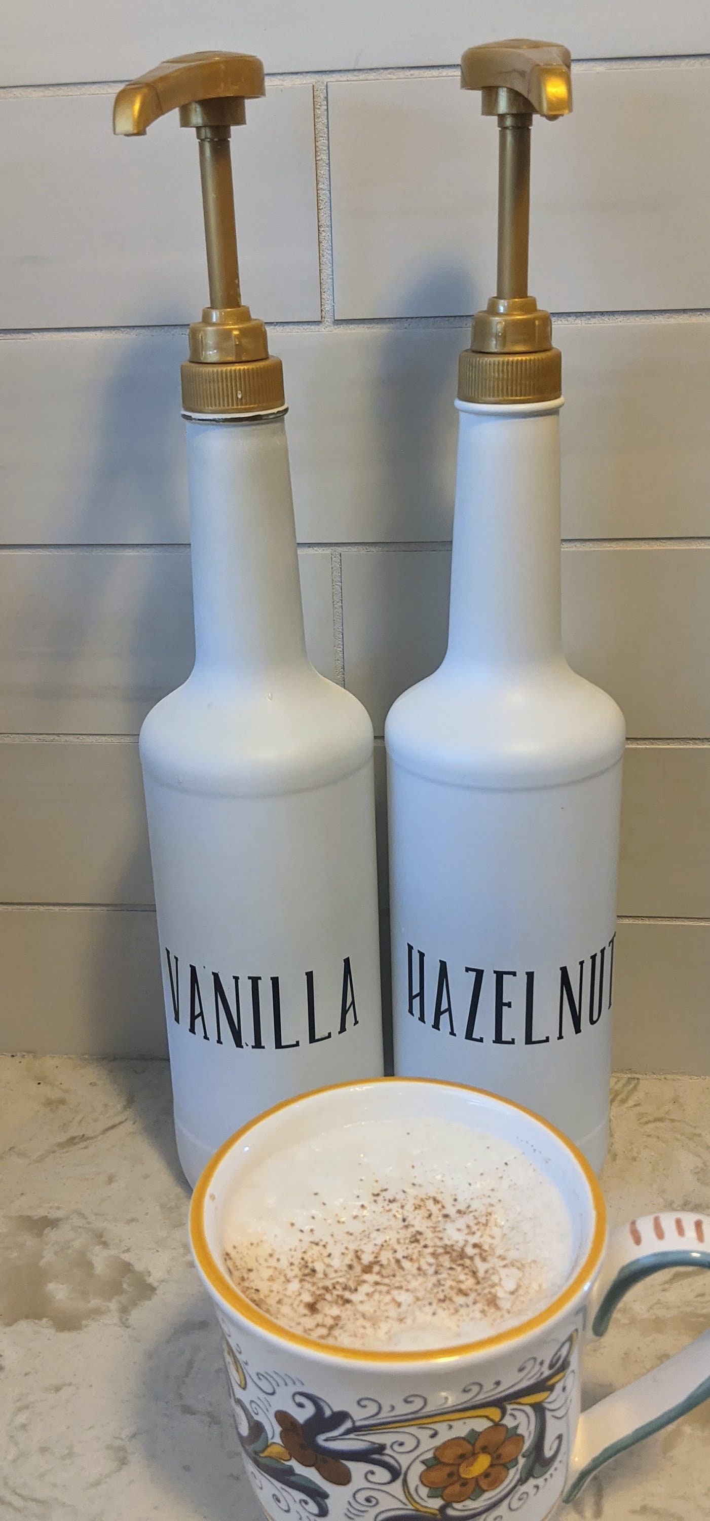 Coffee Syrup Bottles with Pump 2 ct Etsy